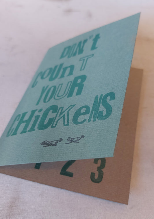 Don't Count Your Chickens Card