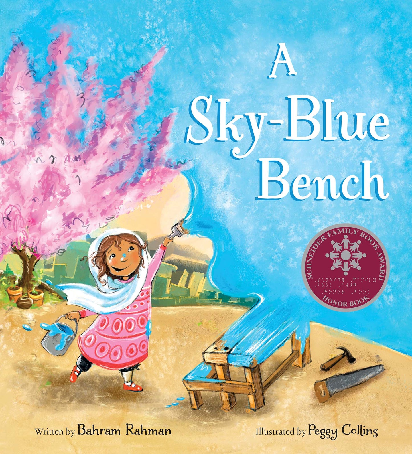 Sky-Blue Bench