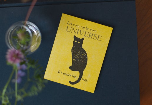 Let Your Cat Be Your Universe (Card)
